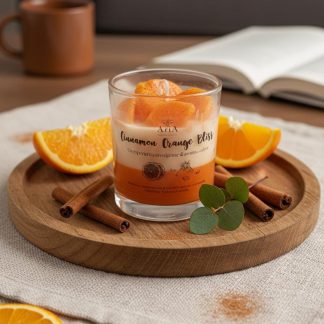 Candele profumate artigianali in cera di soia – Linea Le Golose Cinnamon Orange Bliss| Vegan & cruelty-free | AriA Handmade Creations