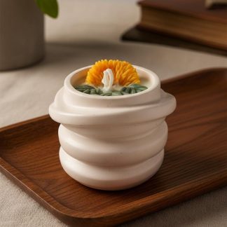 Candela profumata artigianale in cera di soia – Linea Le Tue Gomitolo | Vegan & cruelty-free, fatta a mano