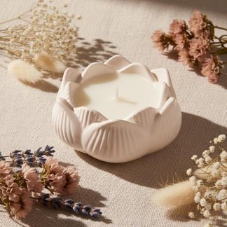 Candele profumate artigianali in cera di soia – Le Piccoline Loto 100 g | Vegan & cruelty-free | AriA Handmade Creations