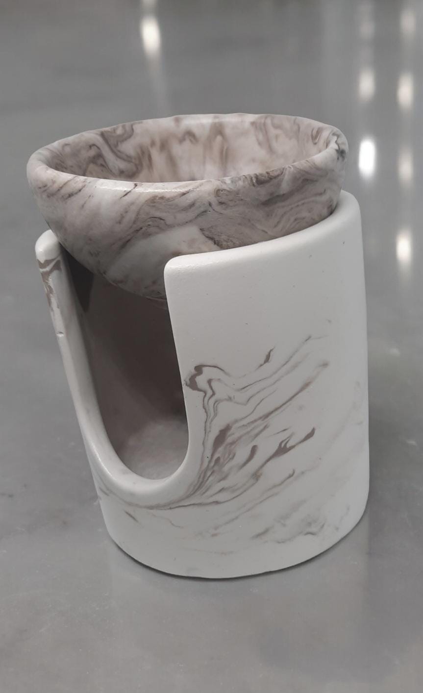 Brucia essenze in polvere ceramica – Linea I Duftwelt Bolr | Diffusore per wax melts | Fatto a mano | AriA handmade creations - immagine 5
