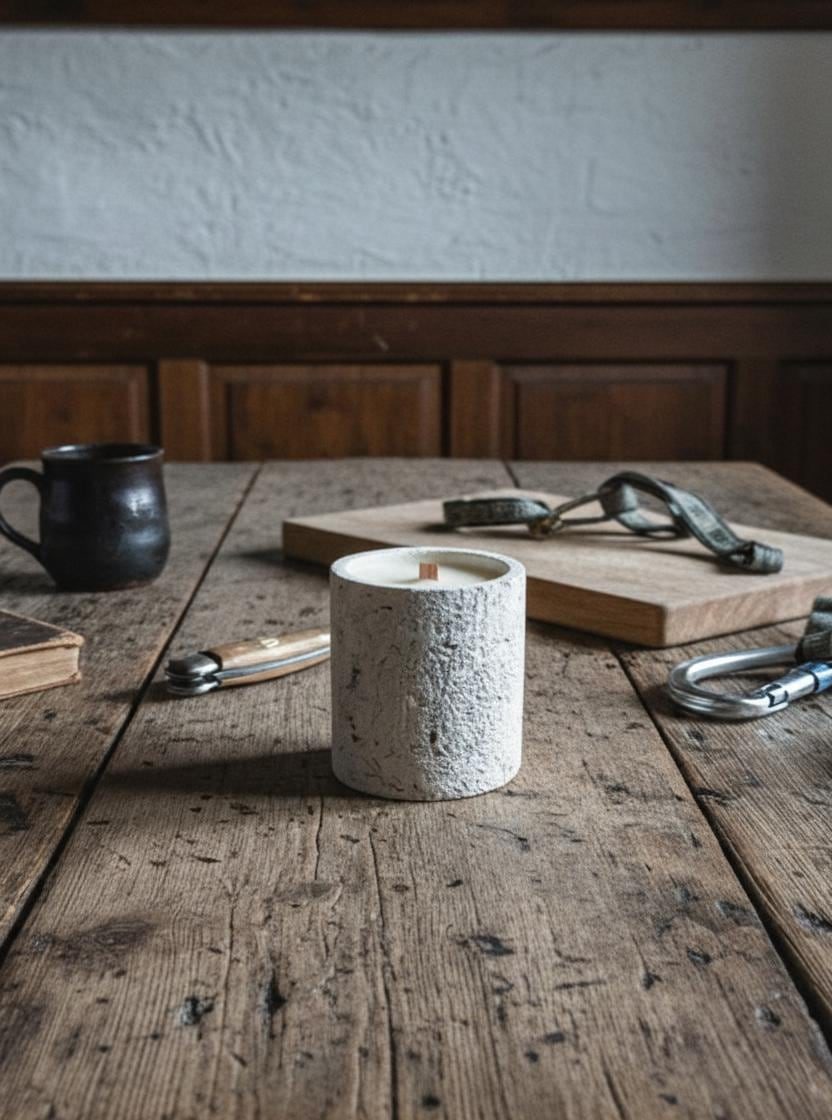 Candela profumata artigianale in cera di soia – Linea I Lui Cliff | Vegan & cruelty-free | Fatto a mano | AriA handmade creations