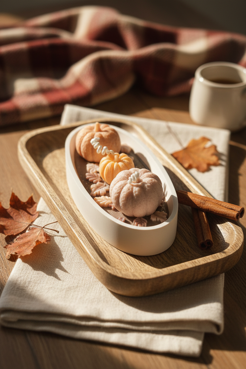 Candela profumata artigianale in cera di soia – Collezione Le Zuccose autunnali | Autumn Stroll | Vegan & cruelty-free | AriA Handmade Creations - immagine 7