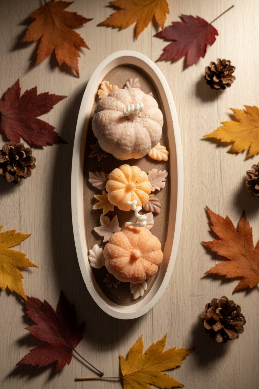 Candela profumata artigianale in cera di soia – Collezione Le Zuccose autunnali | Autumn Stroll | Vegan & cruelty-free | AriA Handmade Creations - immagine 8