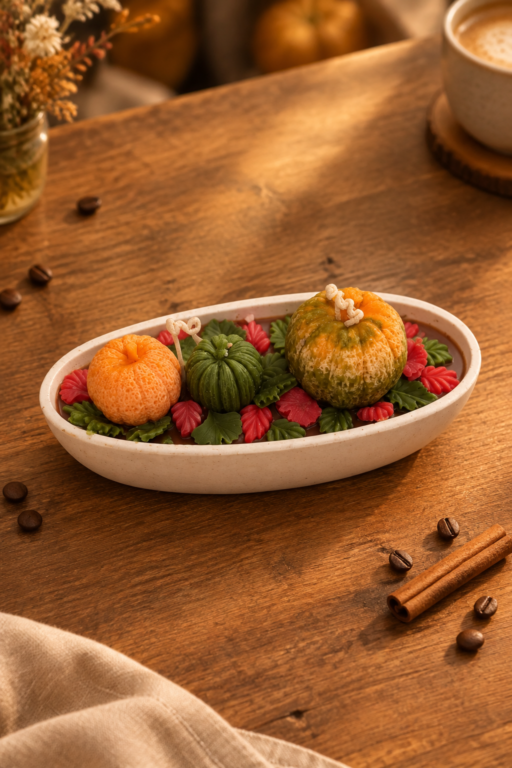 Candela profumata artigianale in cera di soia – Collezione Le Zuccose autunnali | Autumn Stroll | Vegan & cruelty-free | AriA Handmade Creations - immagine 12
