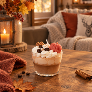 Candela profumata artigianale in cera di soia – Collezione Le Zuccose autunnali | Spice & Cozy | Vegan & cruelty-free | AriA Handmade Creations